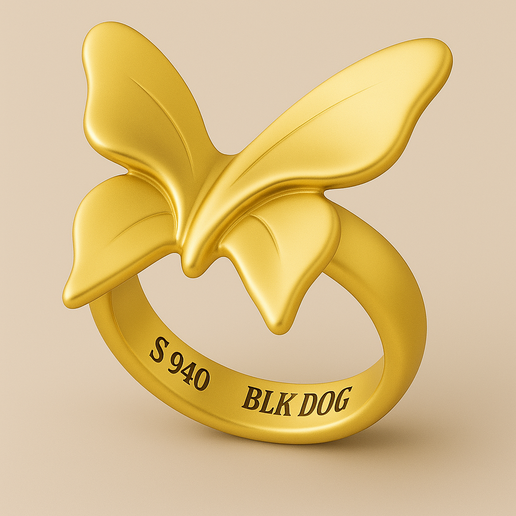 π¦ Butterfly Ring β Silver & Gold-Plated
