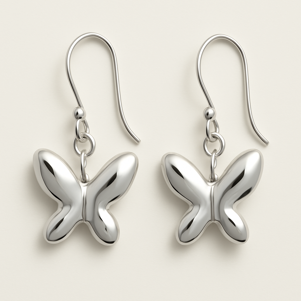 Butterfly Earrings – Silver & Gold Plated