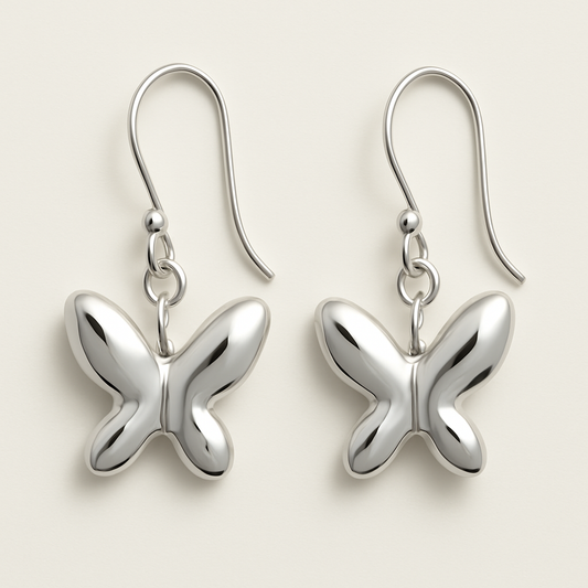 Butterfly Earrings – Silver & Gold Plated