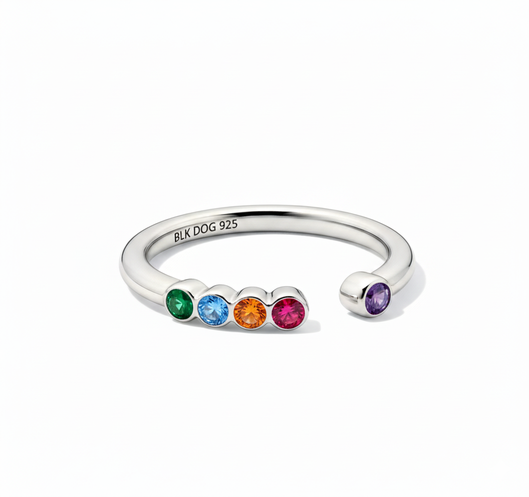 The Prism Ring - Multicolor Gemstone Cuff