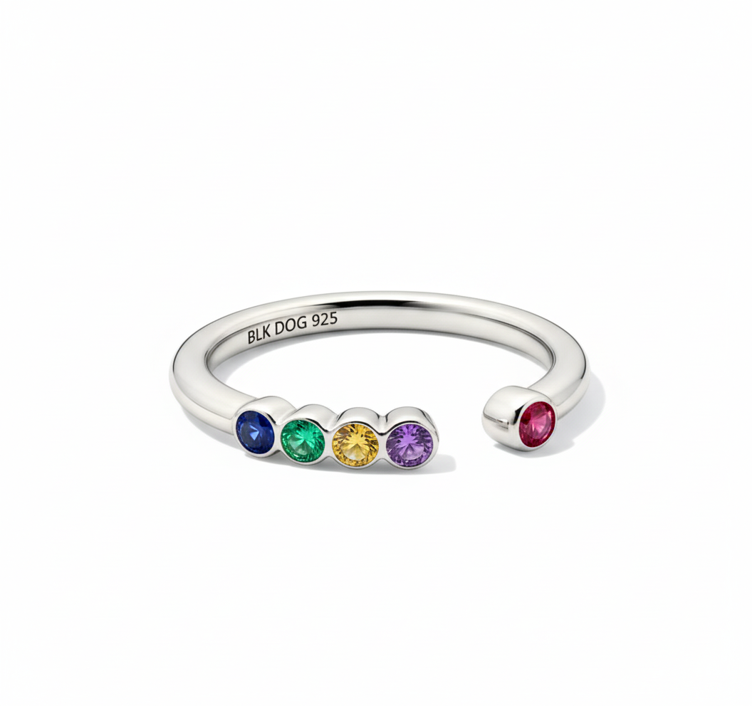 The Prism Ring - Multicolor Gemstone Cuff