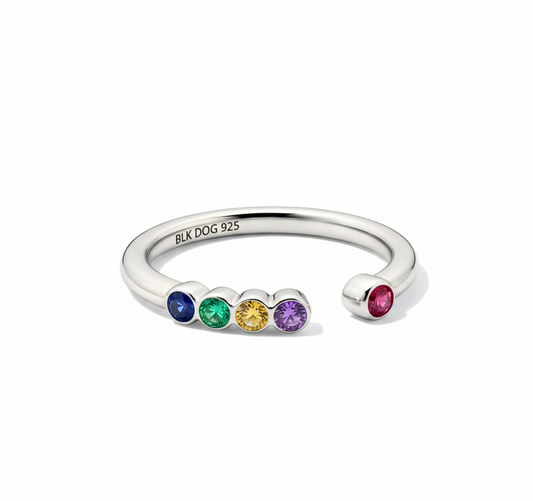 The Prism Ring - Multicolor Gemstone Cuff