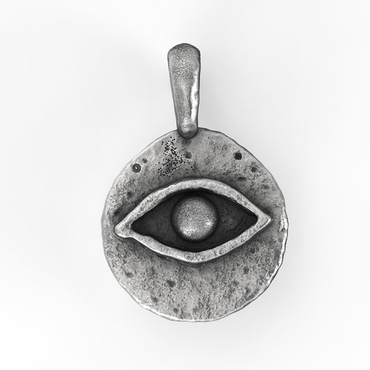Evil Eye Coin Talisman Pendant