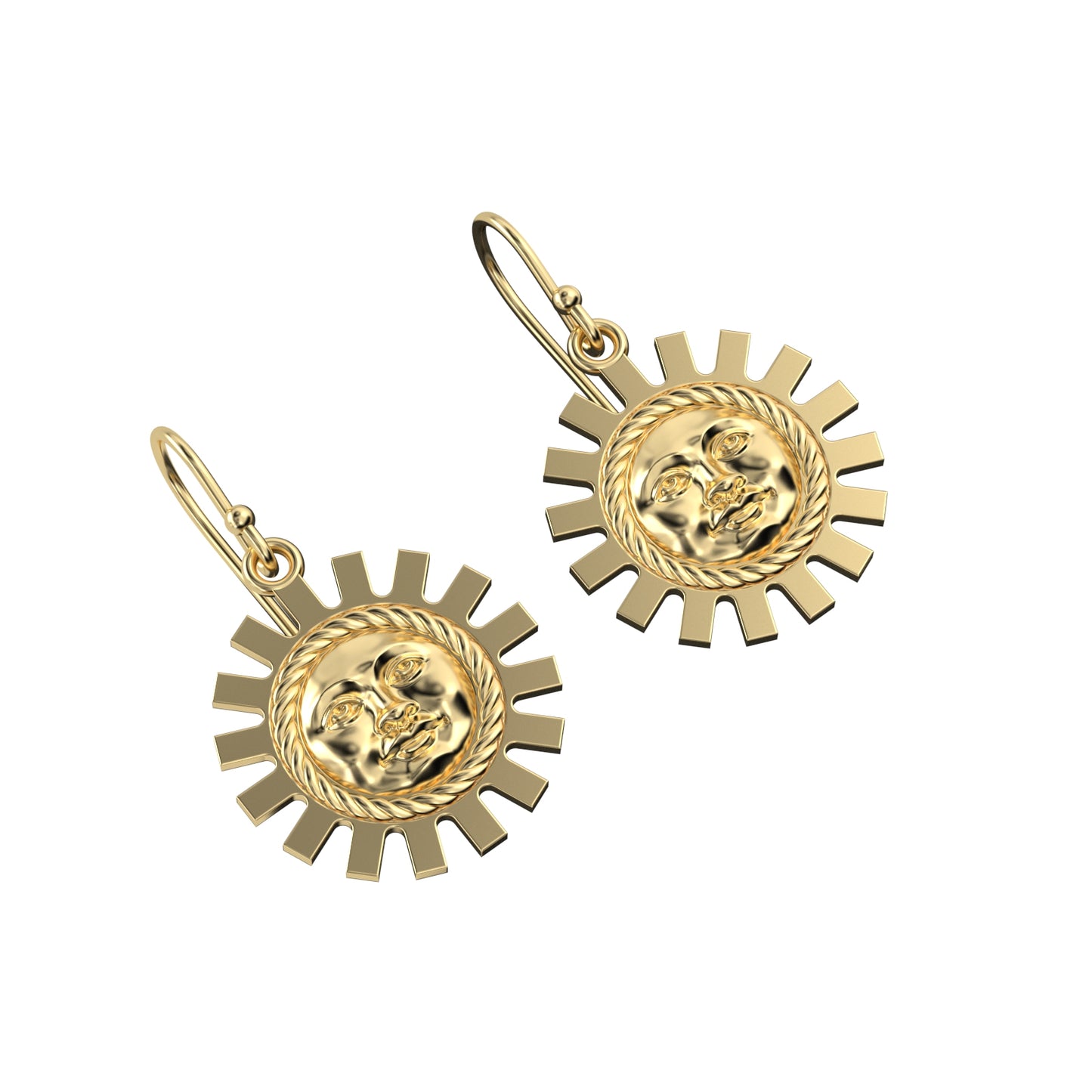 Sun Face Earrings
