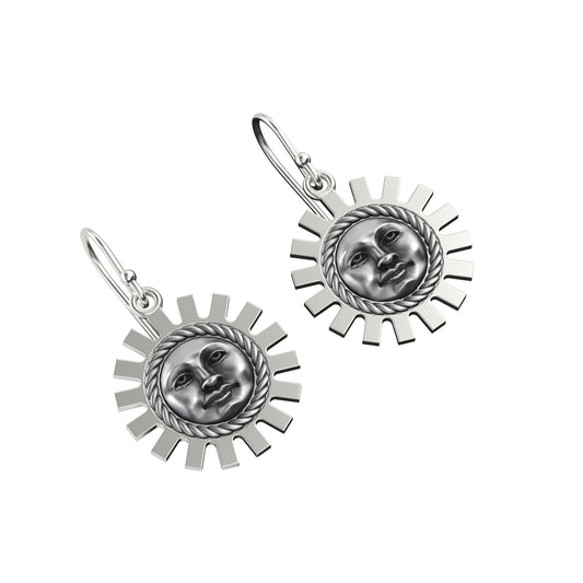 Sun Face Earrings