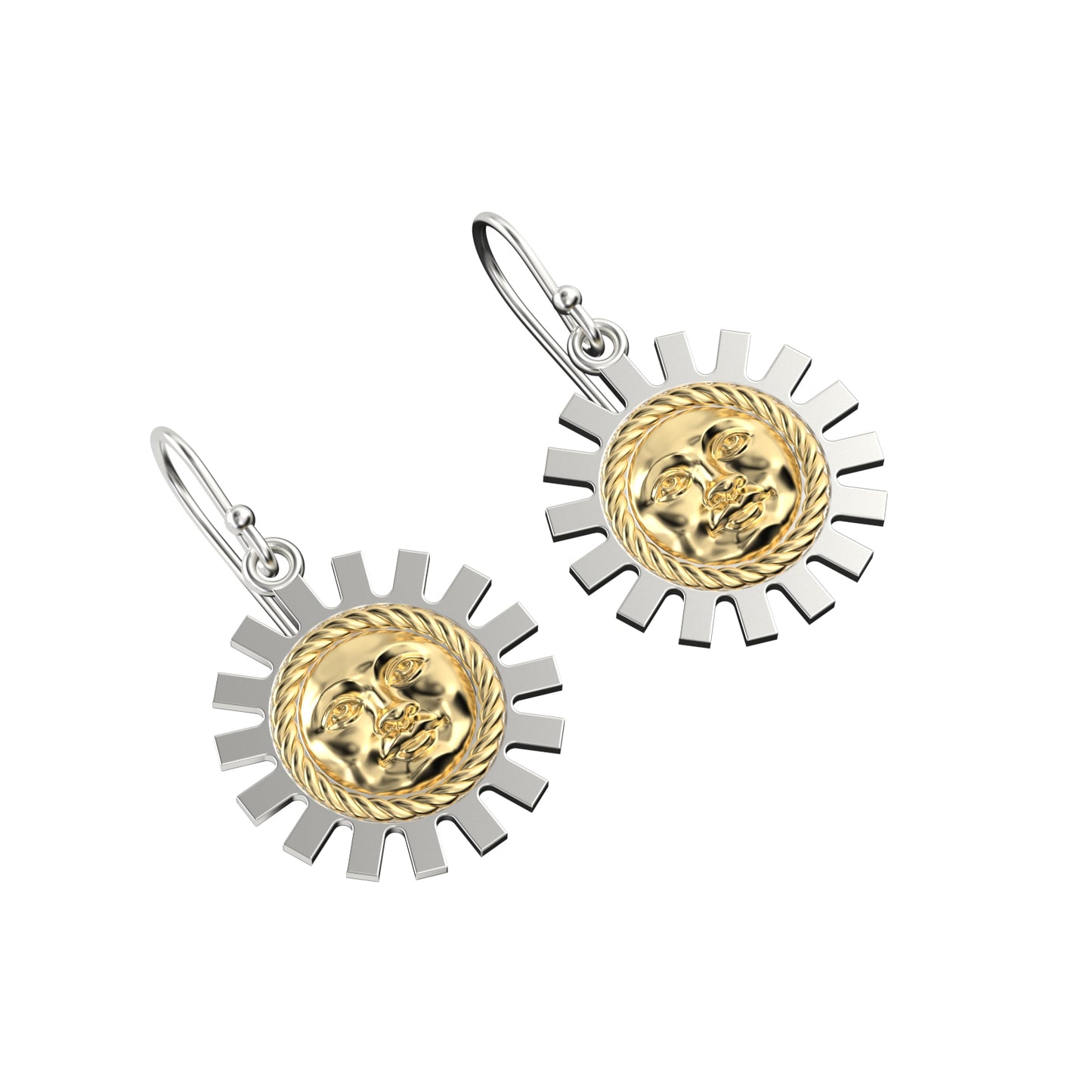 Sun Face Earrings
