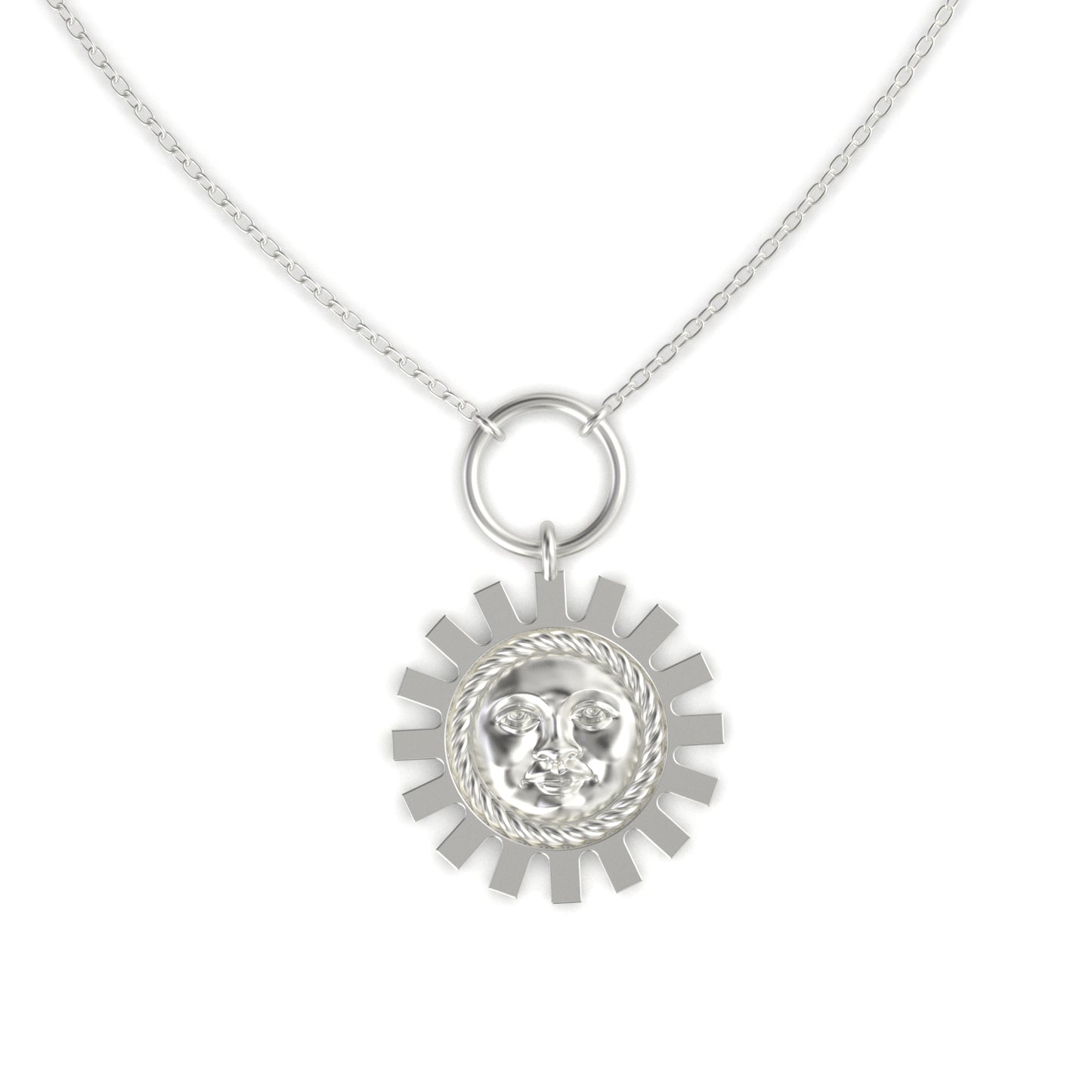 Sun Face Pendant with chain