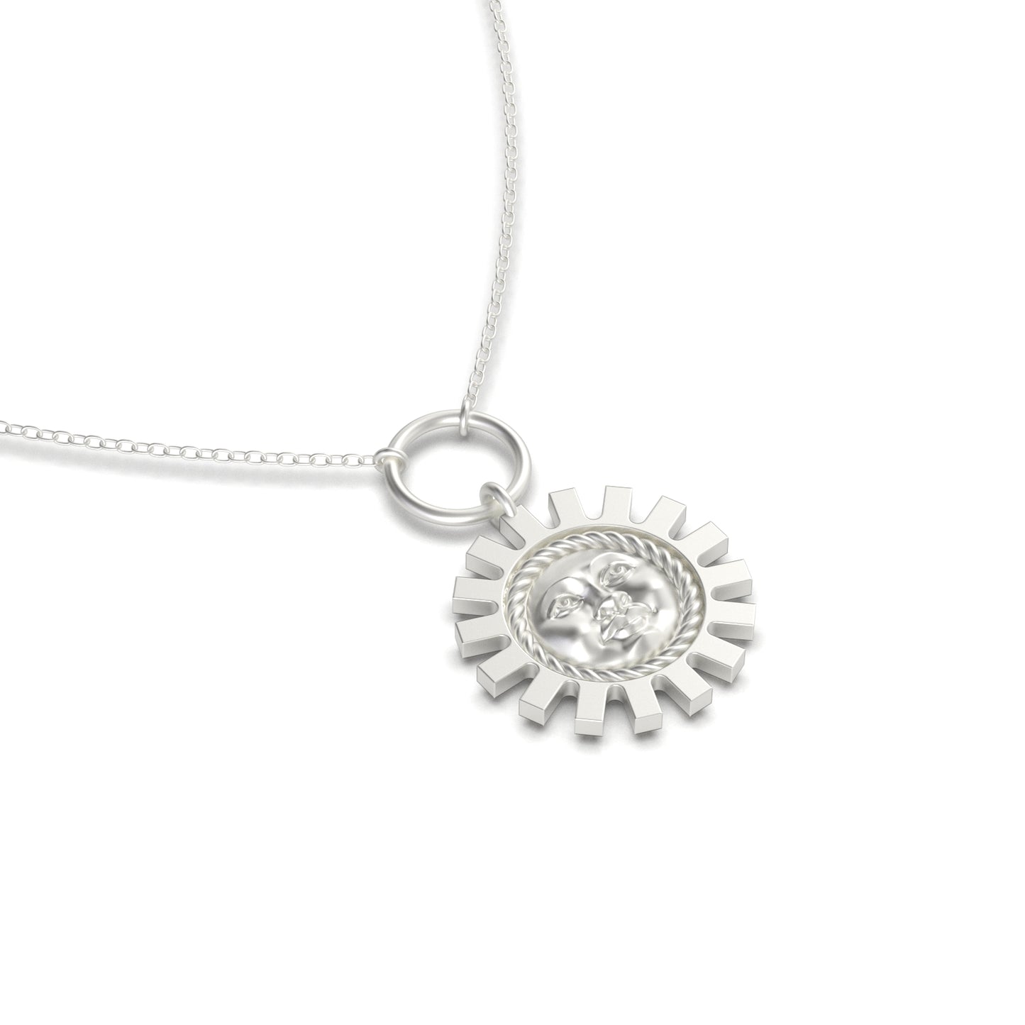 Sun Face Pendant with chain