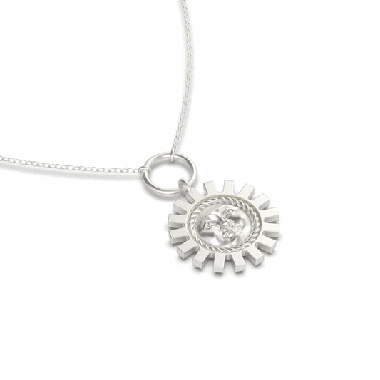 Sun Face Pendant with chain