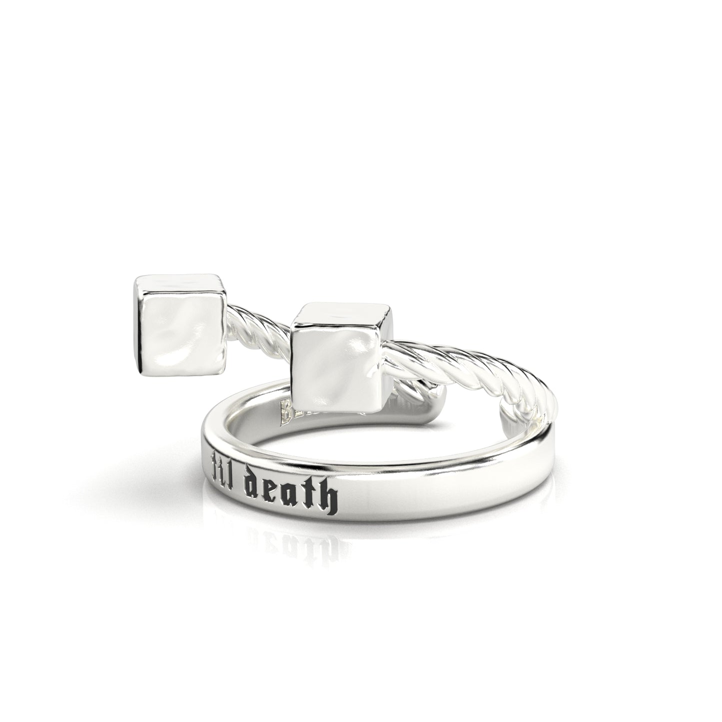 Til Death R Cube Ring | BLK DOG Jewelry