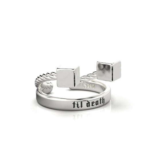 Til Death R Cube Ring | BLK DOG Jewelry