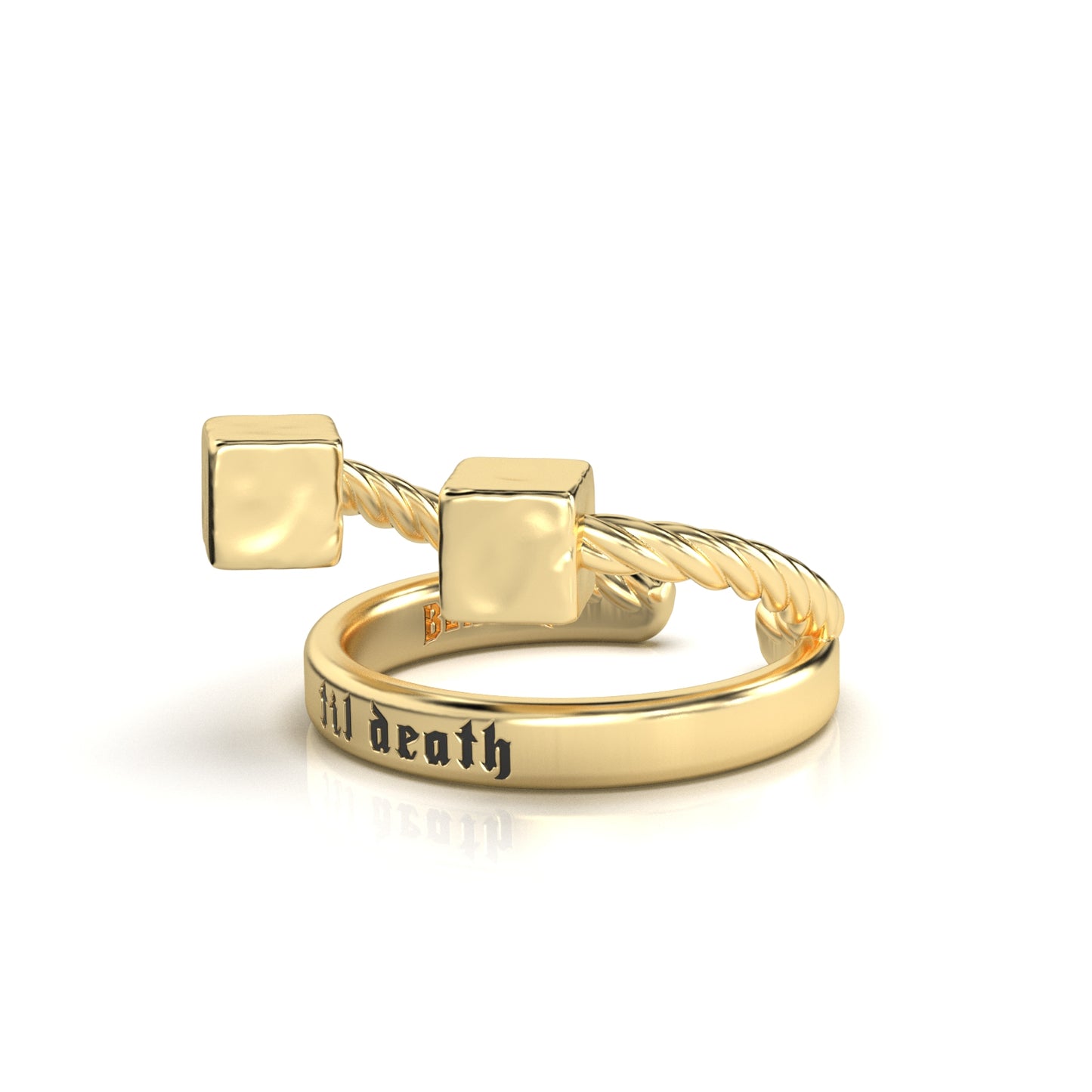 Til Death R Cube Ring | BLK DOG Jewelry